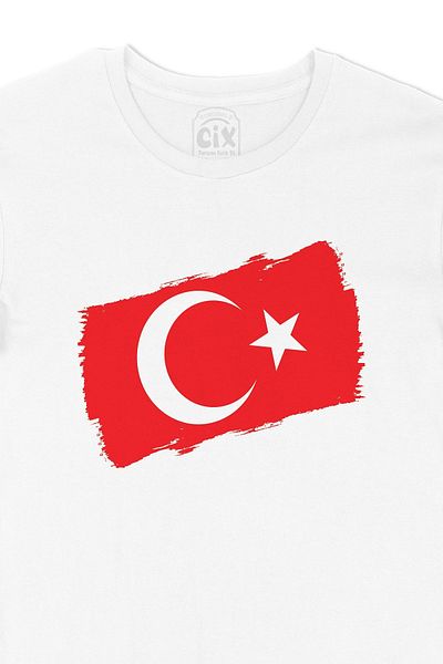 Cix Tricou unisex dreptunghiular cu steag turcesc
