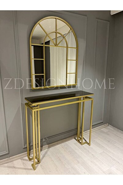 zdesignhome 80x100 CM AYNA, 90X30X100 CM DRESUAR GOLD ZD-01