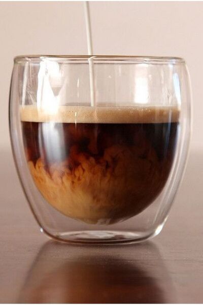 BRE HOME مجموعة واحدة من أكواب الإسبريسو الزجاجية مع جدار مزدوج بدون مقابض، 2...