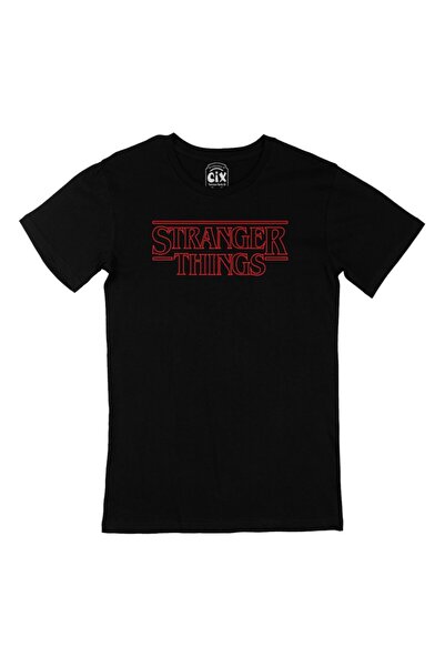 Cix Crna prugasta majica Stranger Things