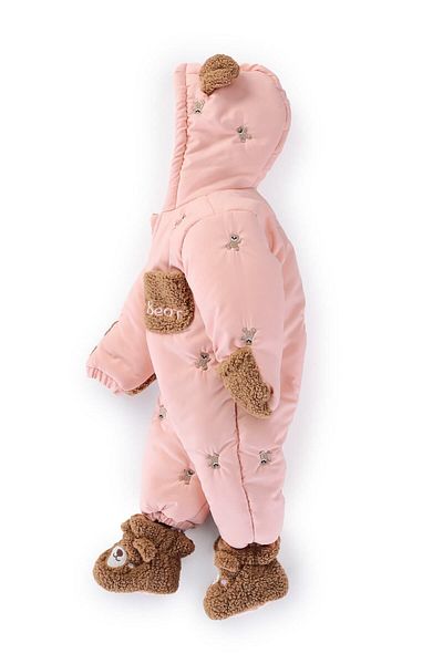 PODIUM GYM New Baby Cute Bear Figured Winter Furry Booties-Gloves Hooded Cosmonaut-Astronaut Jumpsuit