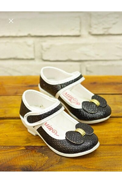 ZERDALİFE Kız Çocuk Siyah Simli Babet