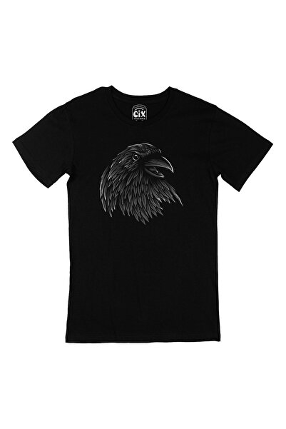 Cix تي شيرت أسود دائري النسر الأسود