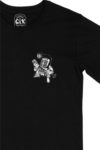 Cix Μαύρο μπλουζάκι με σχέδιο λογότυπου Musician Pocket