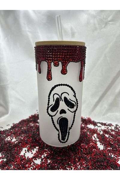 İSTİKLAL TİCARET SPECIAL DESIGN PATTERNED STONE EMBROIDERED PIPETED BAMBOO VACUUM DRINKER WITH COVER