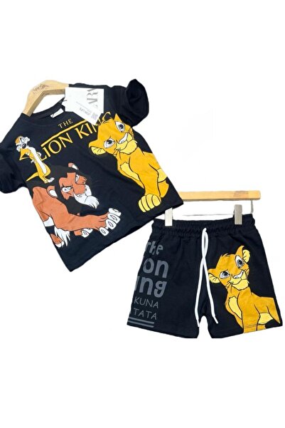 ÇocukçaGiy Къси шорти с щампа Lion King Момчета Момичета Детски горнище и дол...