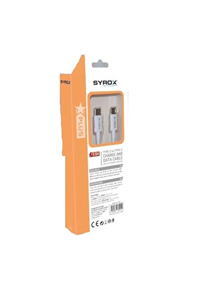 Syrox C94 3.0a Type-c To Type-c Şarj Ve Senkron Kablosu