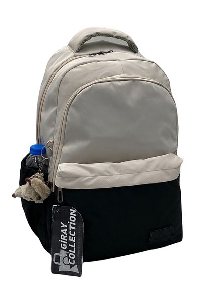 Bevitton Beige-Black Waterproof Gry School and Backpack - 34100