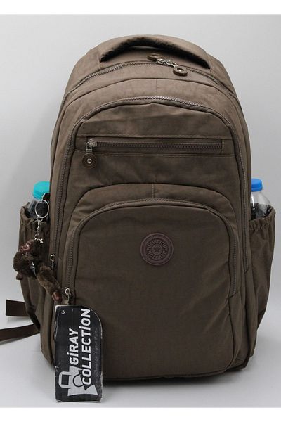 Bevitton Unisex School Backpack - Daily Crinkle Fabric, 1800 Mink