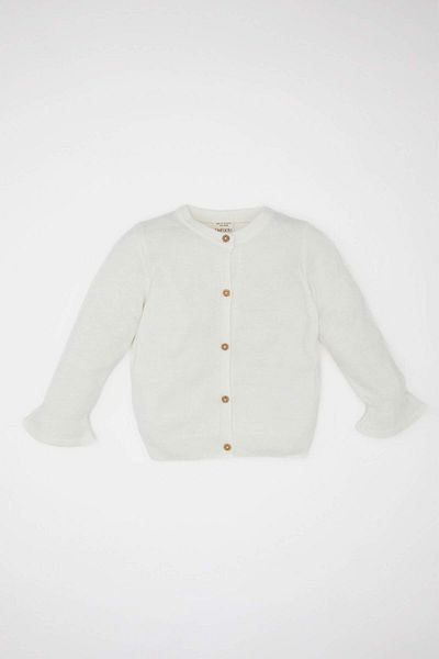 DeFacto Dfc - Crew Neck Baby Girl Cardigan