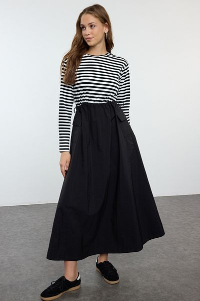 Trendyol Modest Rauchfarbenes Kleid- und Jackenset - TCTAW25US00098