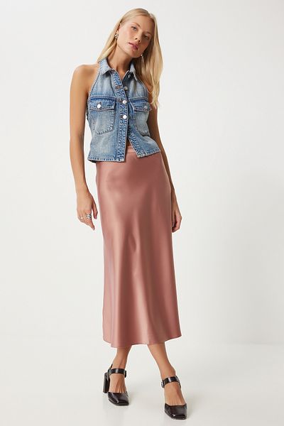 Happiness İstanbul Жіноча спідниця Rose Dry Satin FN03361