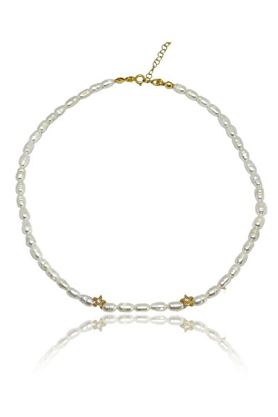 LİNYA JEWELLERY Rometta Yıldızlı Inci Kolye