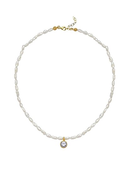 LİNYA JEWELLERY Cosmic Küçük İncili Burç Kolye Lila