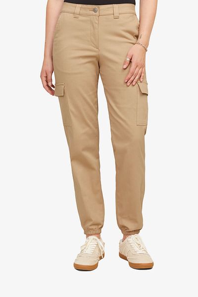 JJXX Jxkendal Beige Cargo Pants - Women, Cornstalk 12259034