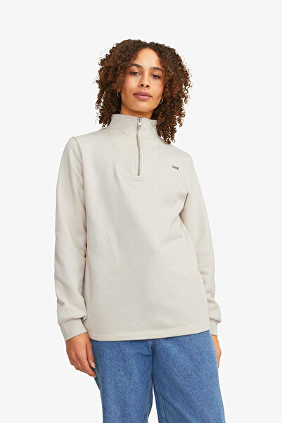 JJXX Jxabbie Kadın Bej Sweatshirt 12259894-moonbeam