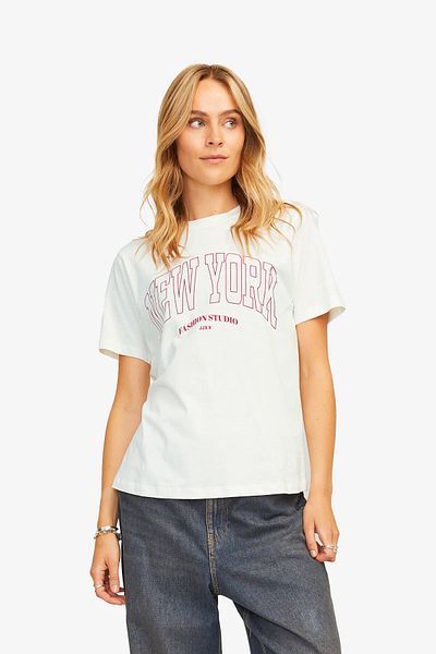 JJXX Tricou pentru femei Jxmerle Vanilla Ice White - 12260607