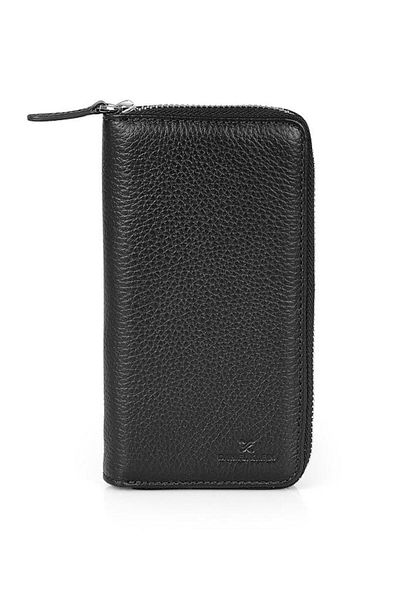 Daniel Klein Dkl3016-1 Large Volume Zippered Black Women's Wallet & Card Holder in Purse Form