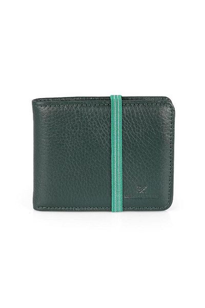 Daniel Klein Dkl0794-4 Men's Green Wallet & Card Holder Made of Real Leather