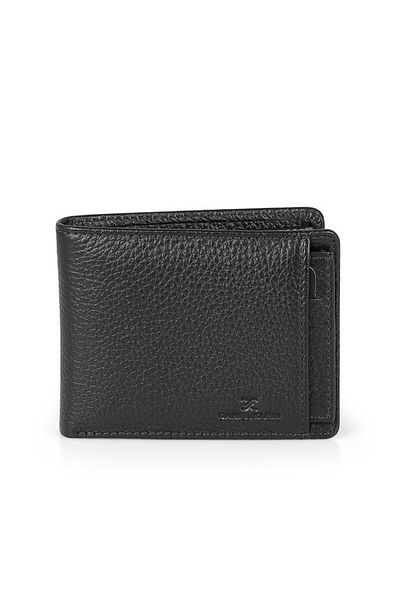 Daniel Klein Dkl1320-1 Men's Black Wallet & Card Holder Made of Real Leather