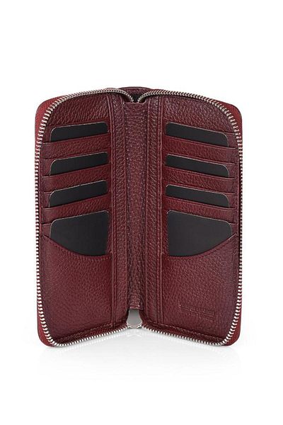 Daniel Klein Dkl3016-5 Large Volume Zippered Red Women's Wallet & Card Holder in Purse Form