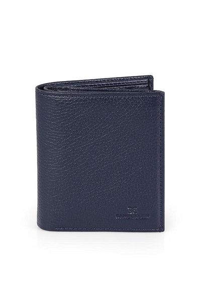 Daniel Klein Dkl0067-2 Large Volume Made of Real Leather Men's Navy Blue Wallet & Card Holder