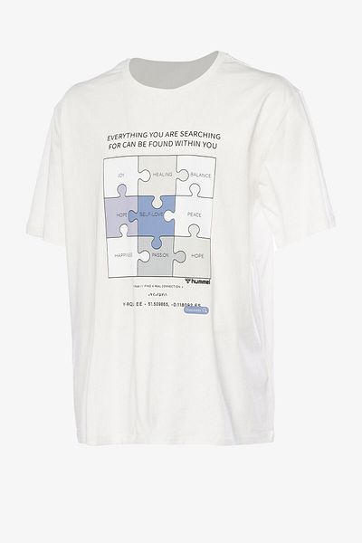 hummel Ανδρικό λευκό μπλουζάκι Oversize Hmldanniel - 911884 -9003