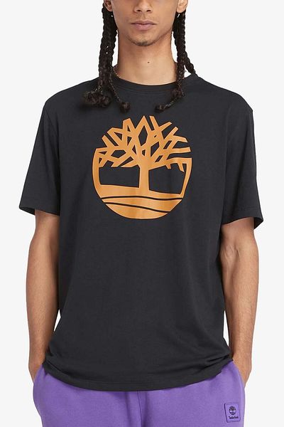 Timberland Pánské černé tričko – stromové logo, krátký rukáv, Tb0A2C2Rp561