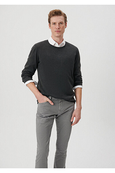 Mavi Siyah Bisiklet Yaka Kazak Regular Fit / Normal Kesim 070683-900