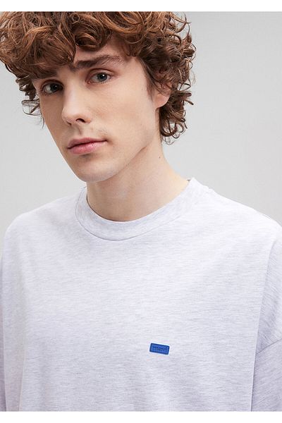 Mavi Základní šedé tričko Crew Neck oversize / široký střih0611931-82498
