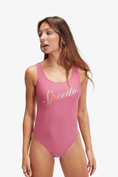 SPEEDO Logo Deep Ubk 1Pc Pt Women's Pink Swimsuit 8-00307616651