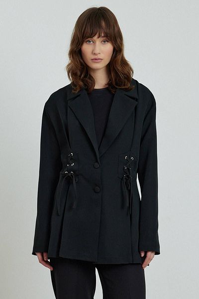 Hooopstore ПОРЪЧНО ШИТО БЛЕЙЗЪР ЯКЕ - ЧЕРНО