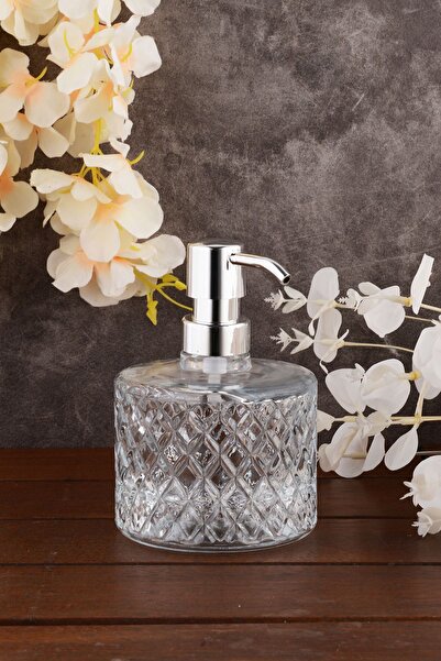 ANGDESİGN Angdesign Crystal Glass Liquid Soap Dispenser - Transparent
