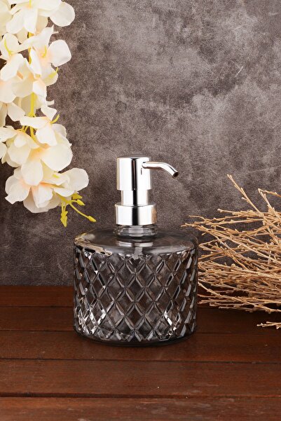 ANGDESİGN Διανομέας υγρού σαπουνιού Angdesign Crystal Glass - Καπνιστό