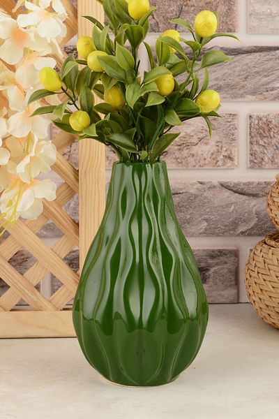 ANGDESİGN Green Ceramic Vase - Angdesign Meltem