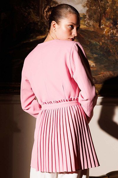 Hooopstore PILISE BLAZER JACKET WITH ACCESSORY - PINK