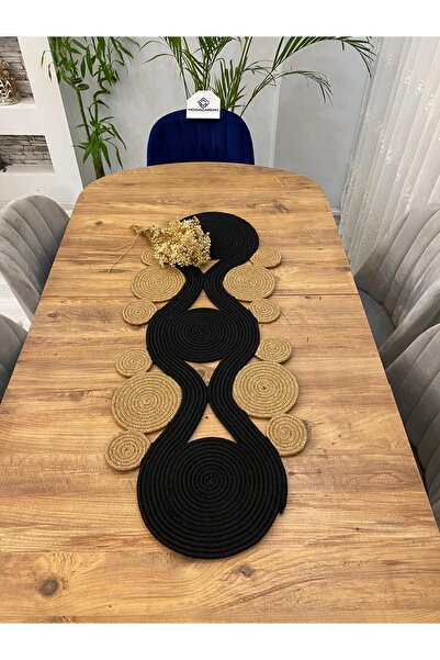 JÜTEX HOME Jute, Wicker, Coiled Model, Decorative Table Cloth, Runner 40X110 ...