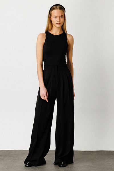 Hooopstore PLEATED PALACE PANT - BLACK