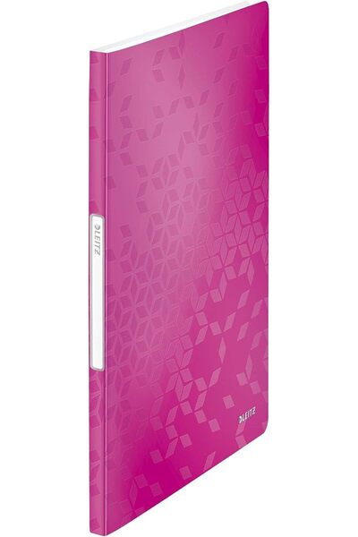 Genel Markalar Wow A4 Sunum Dosyası, Metalik Pembe, 20 Şeffaf Poşetli, 40 A4 Sayfa Kapasiteli, 46310023