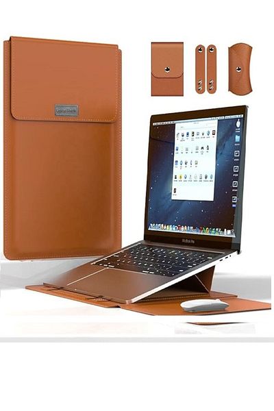 TEKNETSTORE ماك بوك برو اير 13 M1-M2 2020/2022 حقيبة جلدية مغناطيسية - موديلات A2179-A2337-A2338-A2251-A2159-A1989-A1708