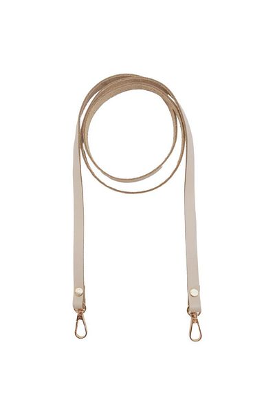 angel çanta aksesuar Angel Beige Spaghetti Model Leather Bag - Light Gold Metal Accessory