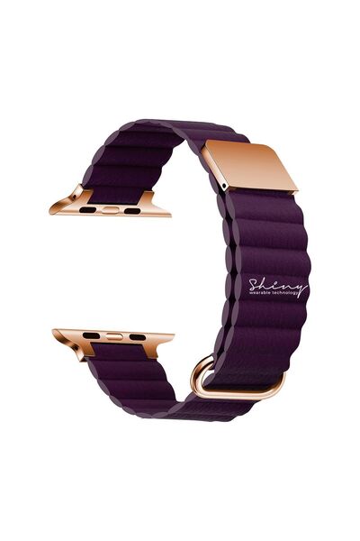 Shinytech Apple Watch Premium Deri Kordon Se/3/4/5/6/7/8/9 42,44,45,49mm W10 ...