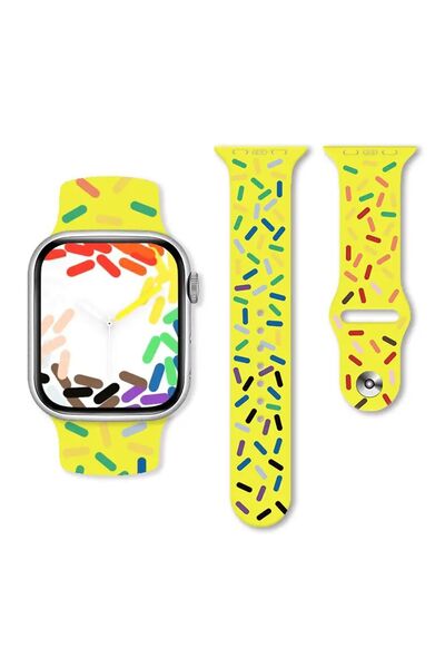 Shinytech Apple Watch Pride Edition Spor Kordon Se/3/4/5/6/7/8/9 38,40,41mm W10 42mm Sarı