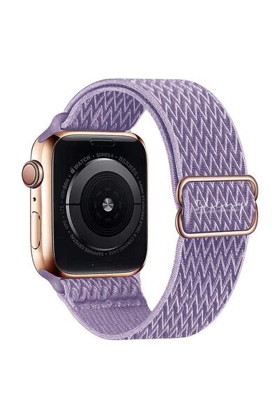 Shinytech Apple Watch Ayarlanabilir W Örgü Kordon Lavanta Se/3/4/5/6/7/8/9 42...