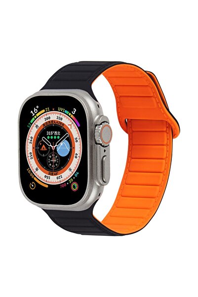 Shinytech Apple Watch Ultra Manyetik Silikon Kordon Se/3/4/5/6/7/8/9 38,40,41...