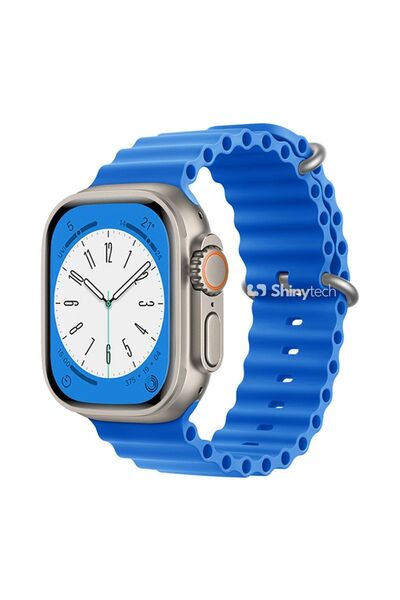 Shinytech Apple Watch Ocean Kordon Se/3/4/5/6/7/8/9 38,40,41mm W10 42mm Gök M...