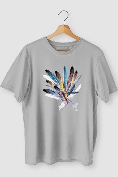 Pink Sky Black Earth Printed - Oversize βαμβακερό γυναικείο μπλουζάκι, Crew Neck