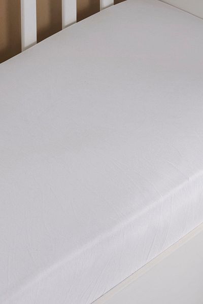 LADYNİL Baby-Child Organic Cotton Elastic Combed Bed Sheet 60x120 - 70x140 Compatible White