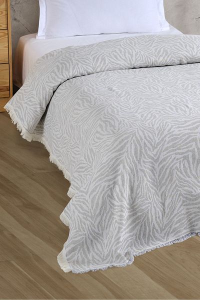 LADYNİL مفرش سرير فردي 160x210 رمادي