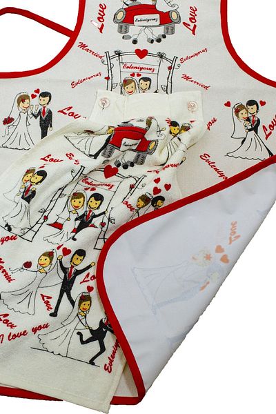 LADYNİL Kitchen Apron And Kitchen Towel Set Waterproof